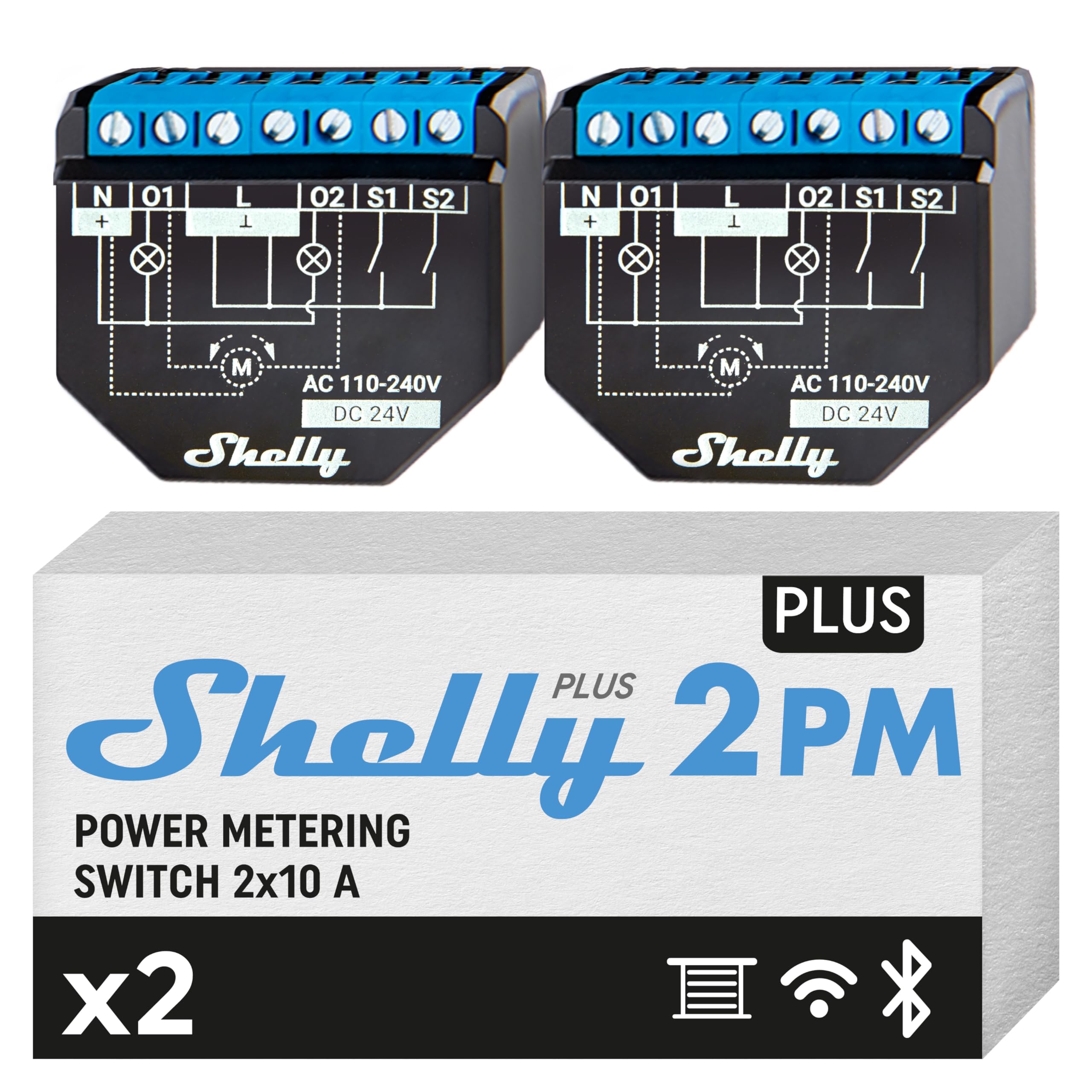 Shelly - Plus 2Pm (Dual Pack) - Elevate Your Smart Home Experience
