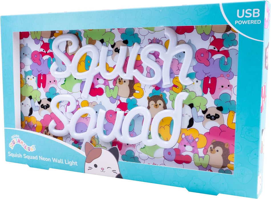 Squishmallows - Squish Squad Neon Wall Light - Neon Pink