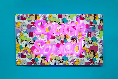 Squishmallows - Squish Squad Neon Wall Light - Neon Pink