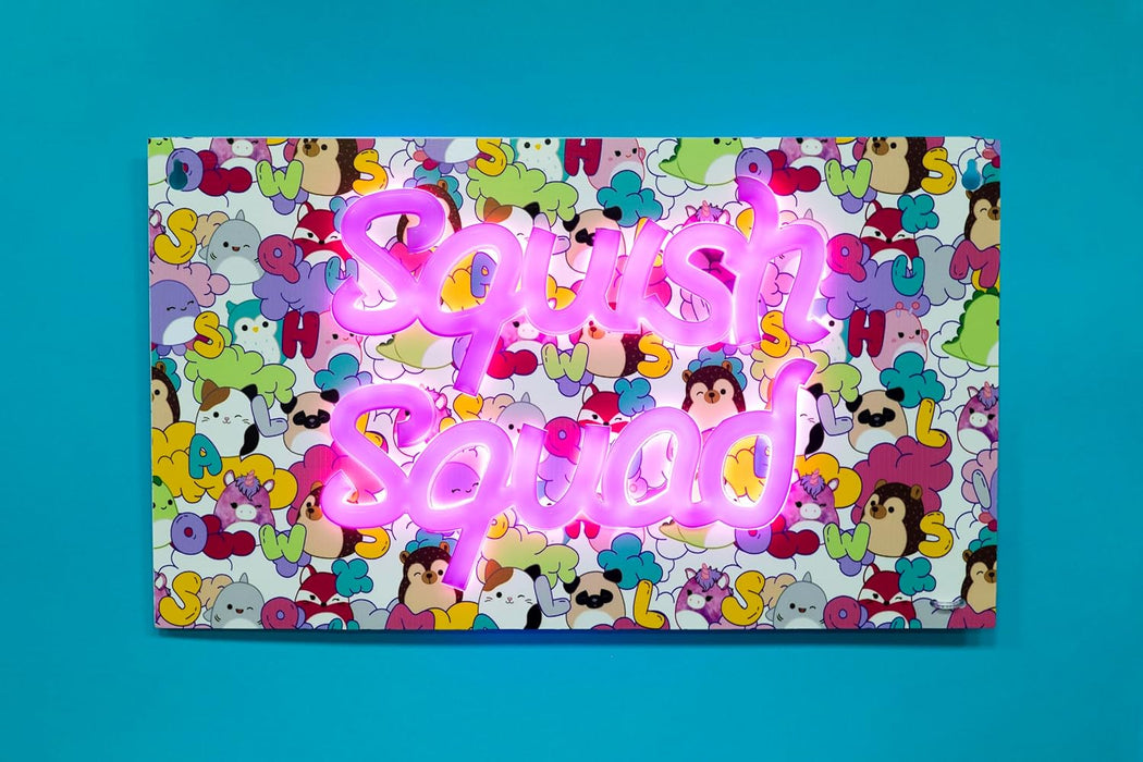 Squishmallows - Squish Squad Neon Wall Light - Neon Pink