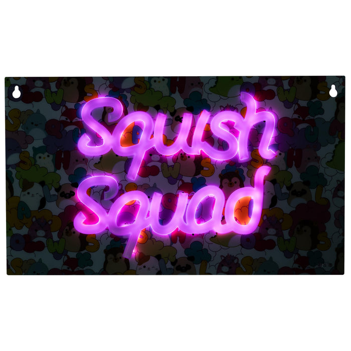 Squishmallows - Squish Squad Neon Wall Light - Neon Pink