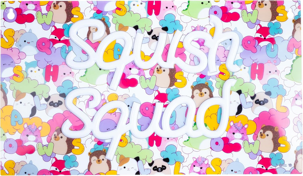 Squishmallows - Squish Squad Neon Wall Light - Neon Pink