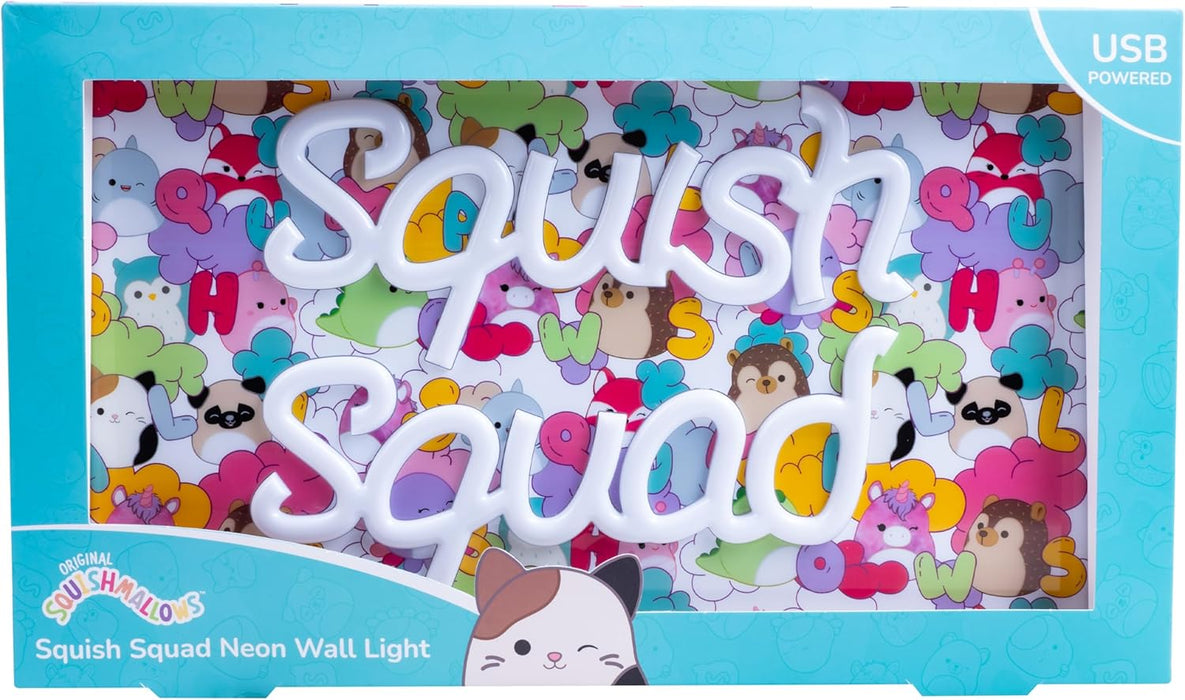 Squishmallows - Squish Squad Neon Wall Light - Neon Pink