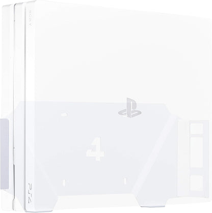 4mount Wall Mount Bracket White for Playstation 4 Pro Console BUNDLE