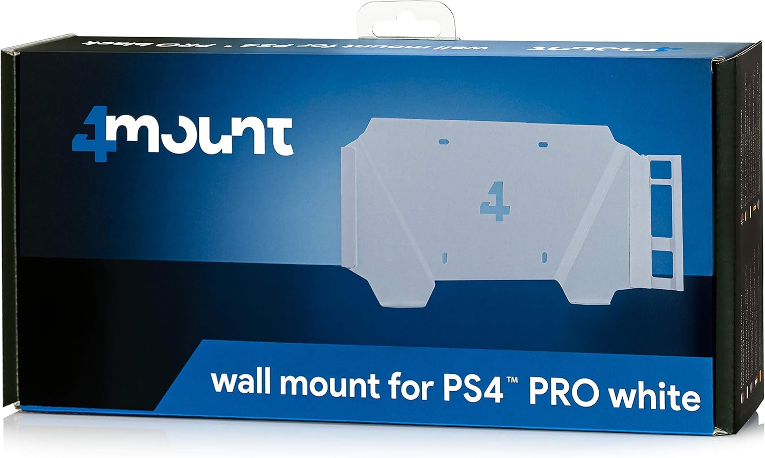 4mount Wall Mount Bracket White for Playstation 4 Pro Console BUNDLE