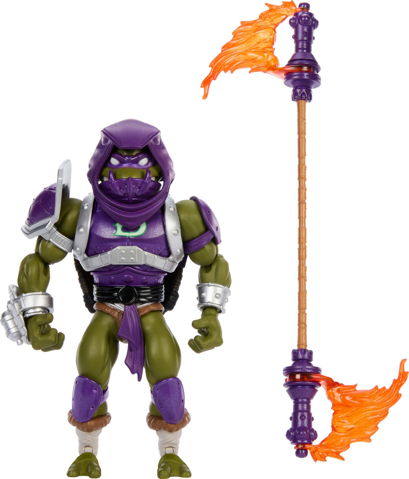 Masters of the Universe Origins Turtles of Grayskull Donatello Reptile Wars Posable Action Figure, Teenage Mutant Ninja & MOTU Crossover Donnie Toy, JBM98