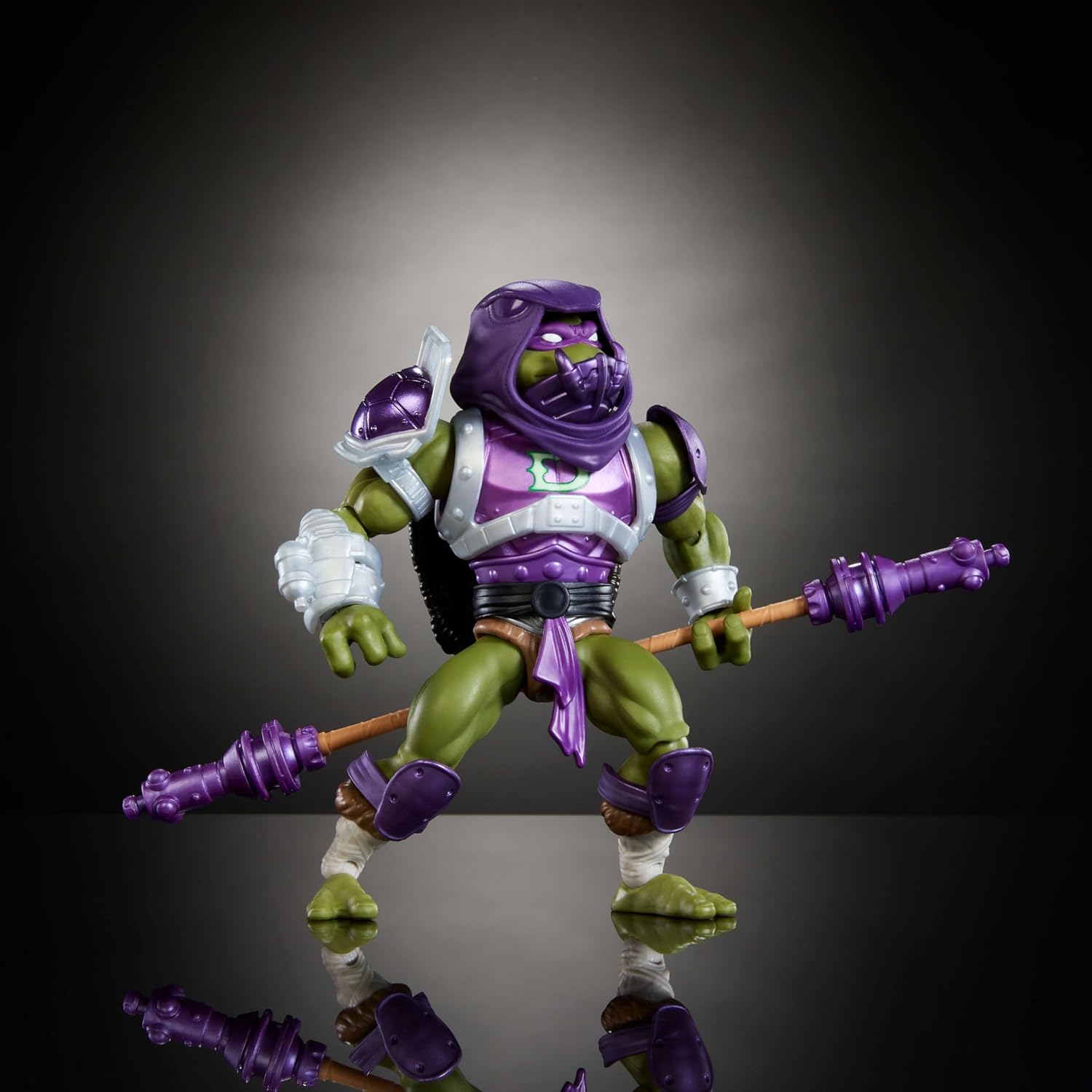 Masters of the Universe Origins Turtles of Grayskull Donatello Reptile Wars Posable Action Figure, Teenage Mutant Ninja & MOTU Crossover Donnie Toy, JBM98