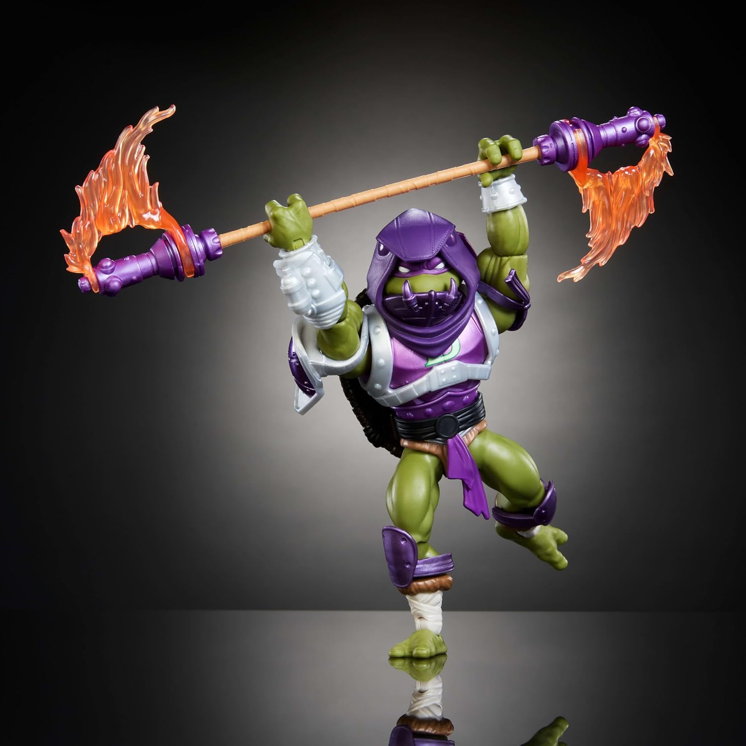 Masters of the Universe Origins Turtles of Grayskull Donatello Reptile Wars Posable Action Figure, Teenage Mutant Ninja & MOTU Crossover Donnie Toy, JBM98