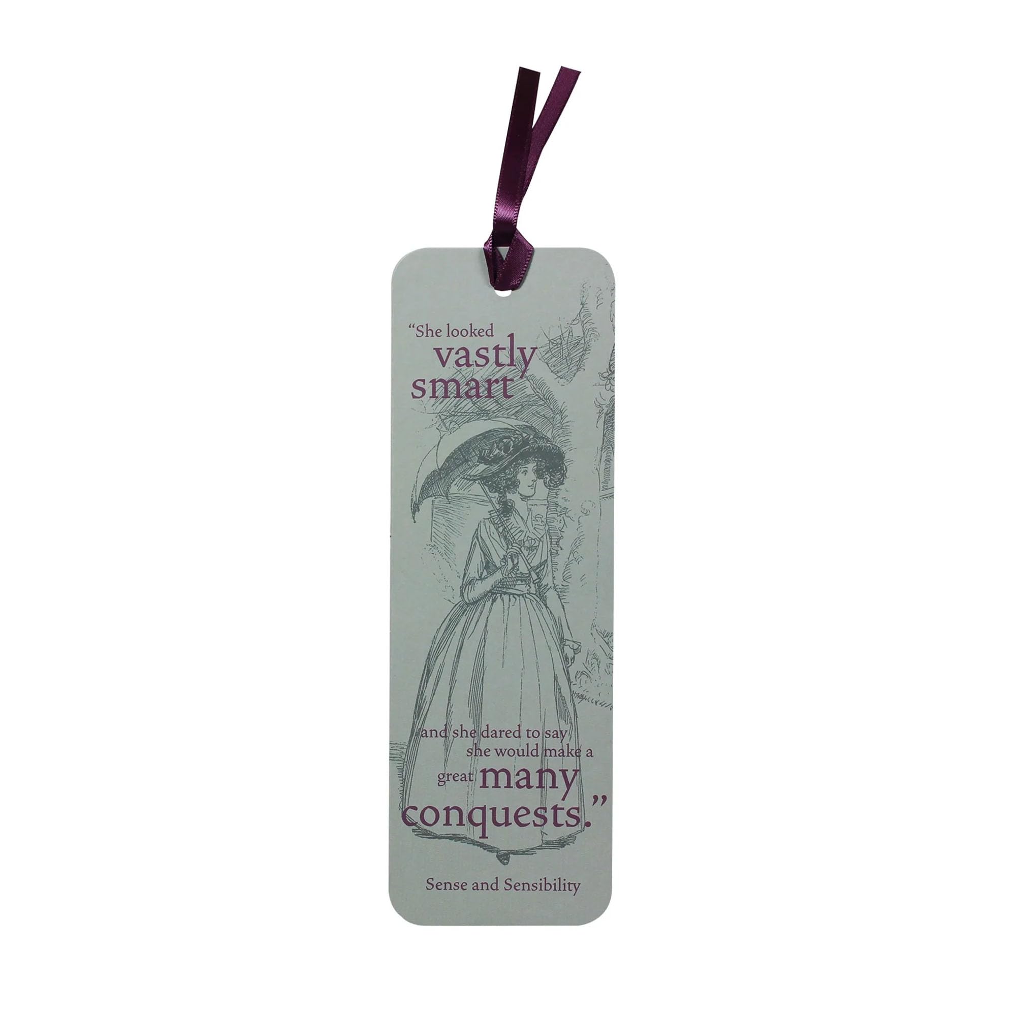 Half Moon Bay Jane Austen Paper Bookmark | Book Markers for Women & Teacher | Jane Austen Gifts & Gifts for Book Lovers | Reading Accessories & Bookish Gifts | Sense and Sensibility Book Mark