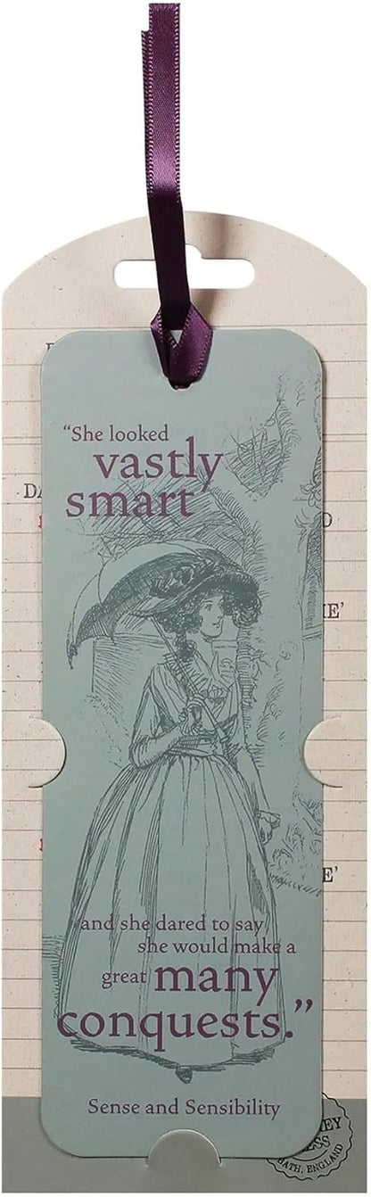Half Moon Bay Jane Austen Paper Bookmark | Book Markers for Women & Teacher | Jane Austen Gifts & Gifts for Book Lovers | Reading Accessories & Bookish Gifts | Sense and Sensibility Book Mark