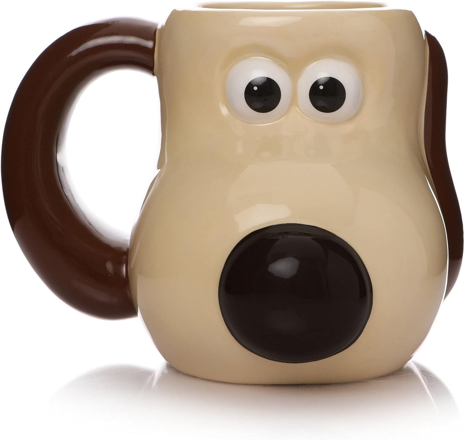 Half Moon Bay Gromit Mug | Wallace and Gromit Mug | Ceramic Coffee Mug | 3D Shaped Coffee Cup & Tea Mug | Funny Mugs for Men | Novelty Mug Large Mug | Wallace and Gromit Gifts | Novelty Gifts for Men