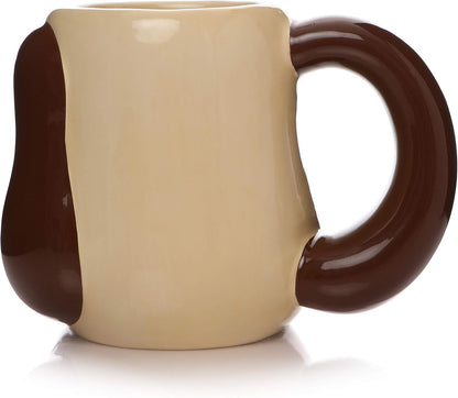 Half Moon Bay Gromit Mug | Wallace and Gromit Mug | Ceramic Coffee Mug | 3D Shaped Coffee Cup & Tea Mug | Funny Mugs for Men | Novelty Mug Large Mug | Wallace and Gromit Gifts | Novelty Gifts for Men