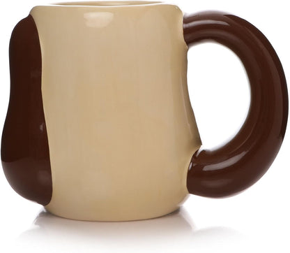 Half Moon Bay Gromit Mug | Wallace and Gromit Mug | Ceramic Coffee Mug | 3D Shaped Coffee Cup & Tea Mug | Funny Mugs for Men | Novelty Mug Large Mug | Wallace and Gromit Gifts | Novelty Gifts for Men