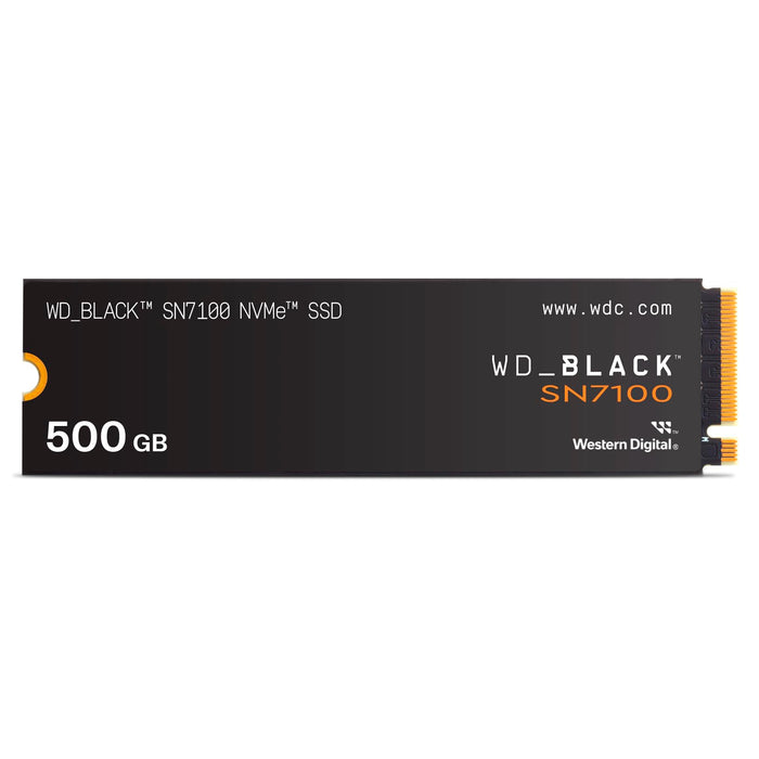 WD_BLACK SN7100 500GB NVMe SSD, M.2 2280, Velocidades hasta 6800 MB/s, Next Gen TLC 3D NAND, WD_BLACK DASHBOARD, Para ordenadores y consolas portátiles,