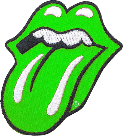 The Rolling Stones Keyring Classic Tongue Band Logo Embroidered Official Orange