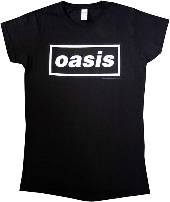 Rock Off officially licensed products Oasis Decca Band Logo Skinny Fit T Shirt