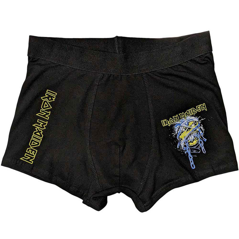 Rock Off officially licensed products Iron Maiden 'Powerslave Head' (Black) Unisex Boxer Shorts M Black