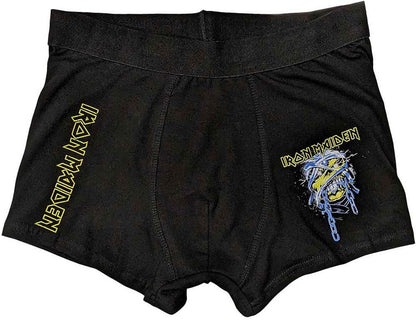 Rock Off officially licensed products Iron Maiden 'Powerslave Head' (Black) Unisex Boxer Shorts M Black