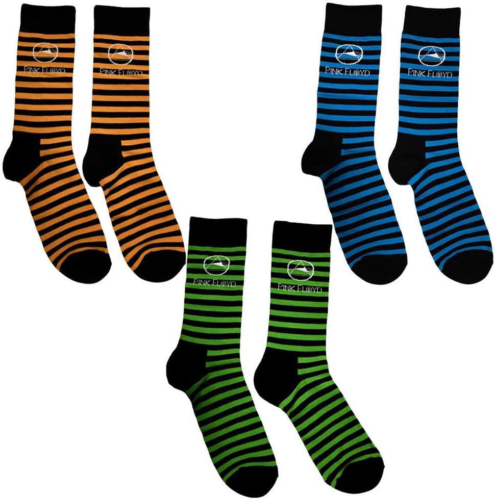 Rock Off officially licensed products Pink Floyd Mono Prism Ankle Socks Boxed Set Size UK Size 7-11