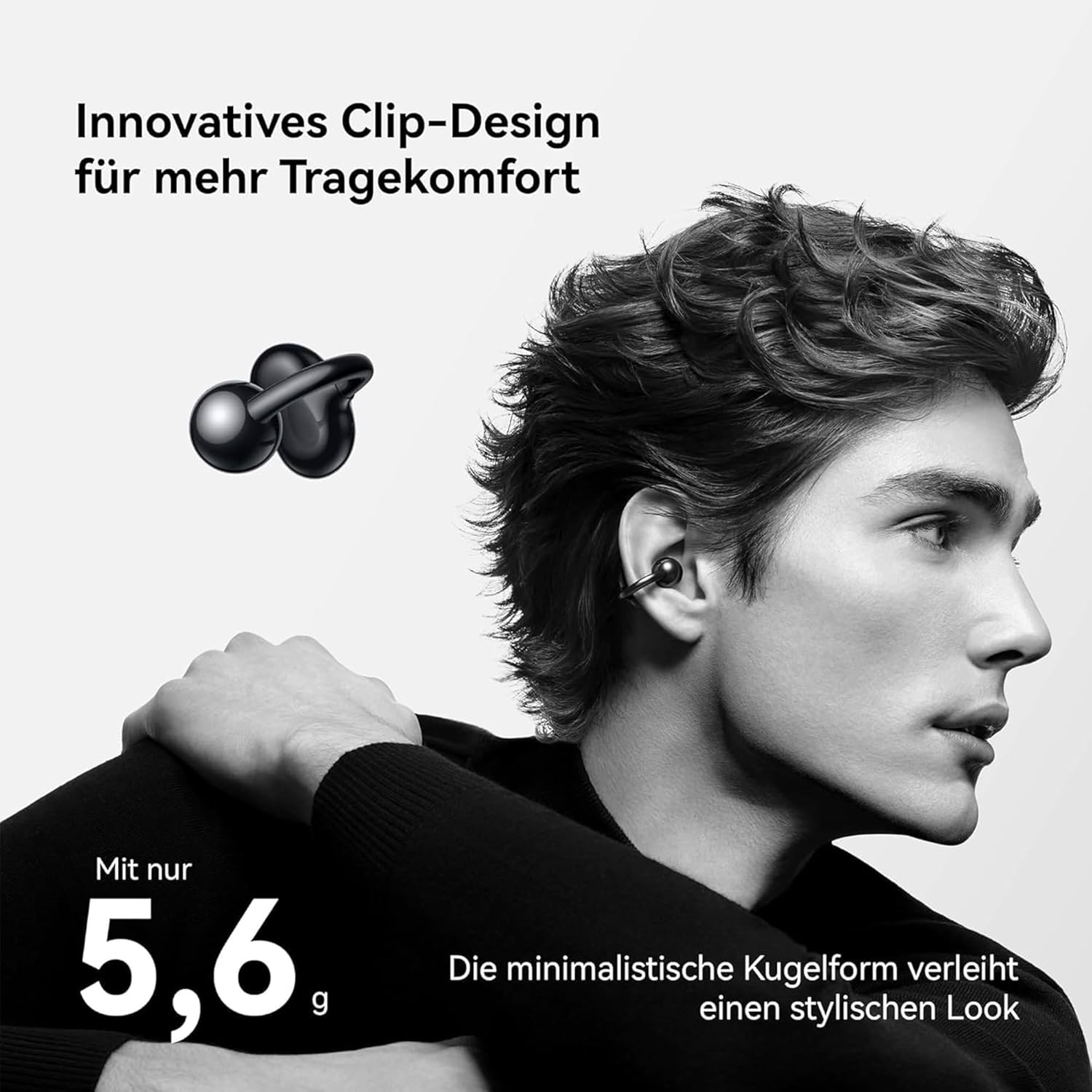 HUAWEI FreeClip, Groundbreaking Aesthetic Design, Feather-light Wearing, Open-ear Listening, AI Crystal-Clear Call, Long Battery Life, Dual-Device Connections, Rose Gold