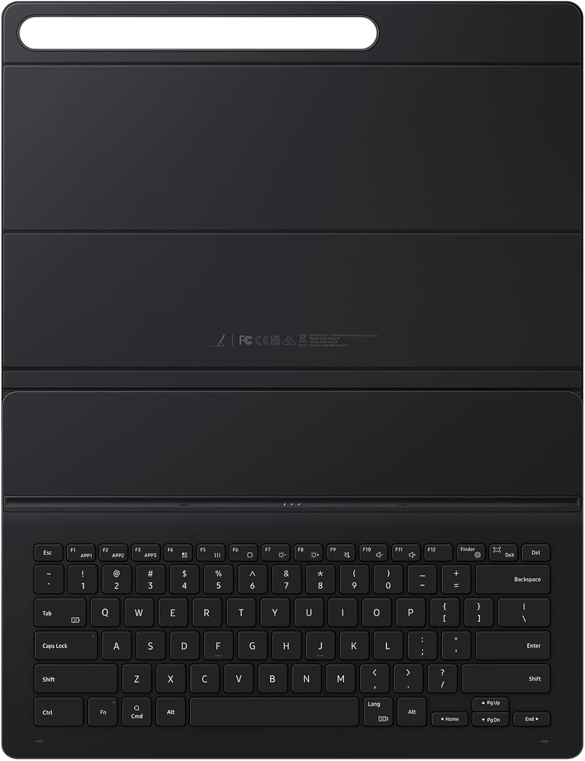 Samsung Galaxy Official Slim Book Cover Keyboard for Tab S9 Ultra, Black Black Slim Book Cover Keyboard