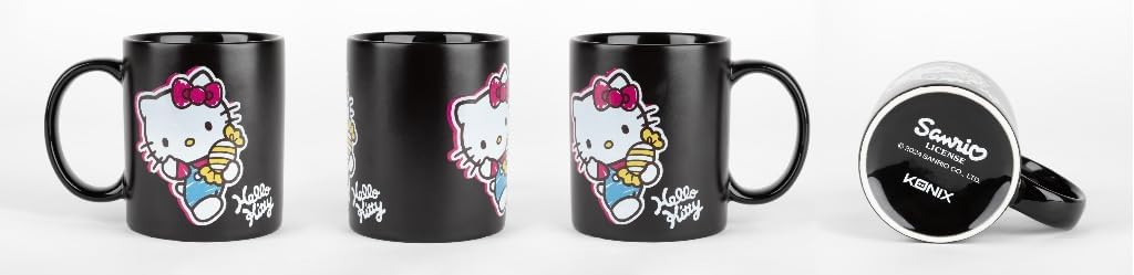 Konix Hello Kitty 320ml Heat Active Mug Candy Black
