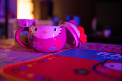 Konix Hello Kitty 3D Mug, Ceramic Mug, 320 ml, Daruma Design, Pink