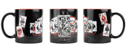 Konix Alchemy Becher - Keramiktasse - 320 ml - Tarot-Motiv - Schwarz und Rot