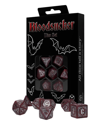 Q-Workshop QWOSBSU2 Bloodsucker Dice Set: Scarlet, Rot/Ausflug, Einfarbig (Getaway Solids