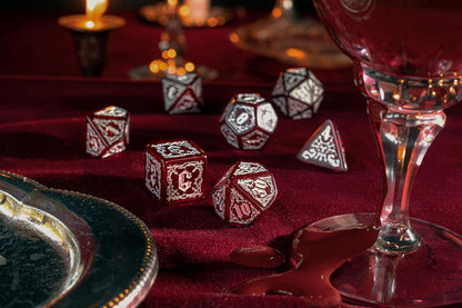 Q-Workshop QWOSBSU2 Bloodsucker Dice Set: Scarlet, Rot/Ausflug, Einfarbig (Getaway Solids