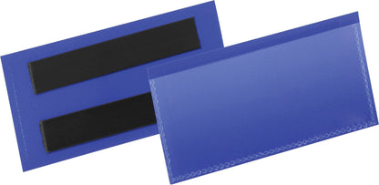 Durable Magnetic Document Pouch 100 x 38 mm, Pack of 50 Pieces, Dark Blue