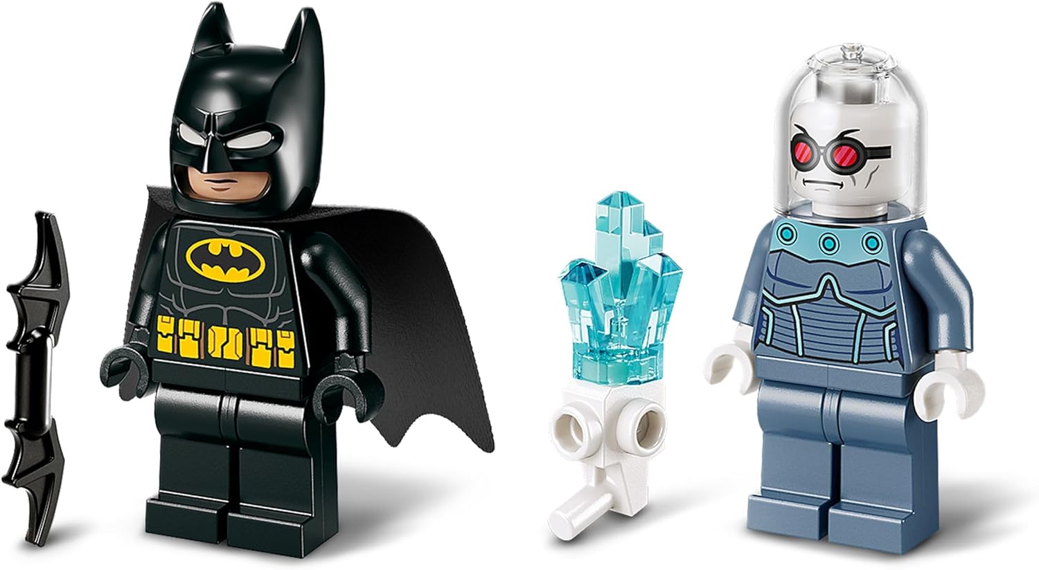 LEGO DC Batman e Batmobile Contro Mr. Freeze - Macchina Giocattolo del Supereroe con 2 Minifigure, Accessori e Starter Brick per l'Auto, Giochi per Bambini e Bambine da 4 Anni in su, Idea Regalo 76301