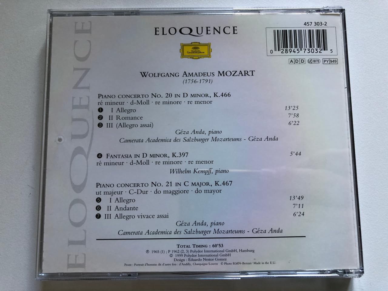 Wilhelm Kempff- Mozart-Piano Conc. 20-21