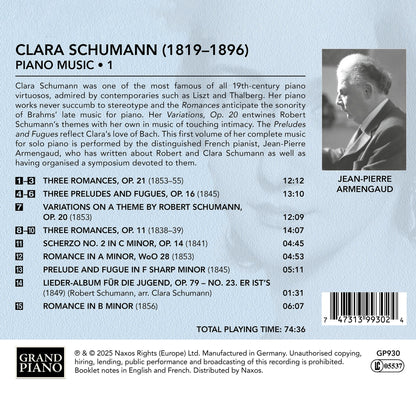 Clara Schumann: Piano Music - Volume 1