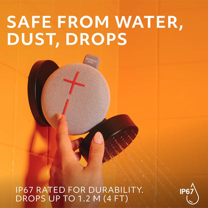 Ultimate Ears MINIROLL Ultra-Portable Waterproof Bluetooth Speaker, Big Bass, IP67 Dustproof, 40 m (131 ft) Range - Revive
