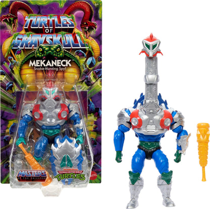 Masters of the Universe Origins Turtles of Grayskull Mekaneck Reptile Wars Posable Action Figure, Teenage Mutant Ninja & MOTU Crossover Hero Toy