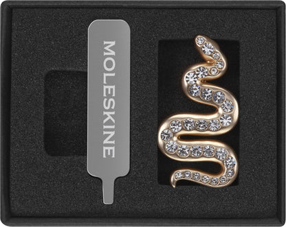 Moleskine Year Of The Snake Pin For Notebook, Decorative Charm For Notebook, Customize The Elastic Closure, Personalized Gift Ideas