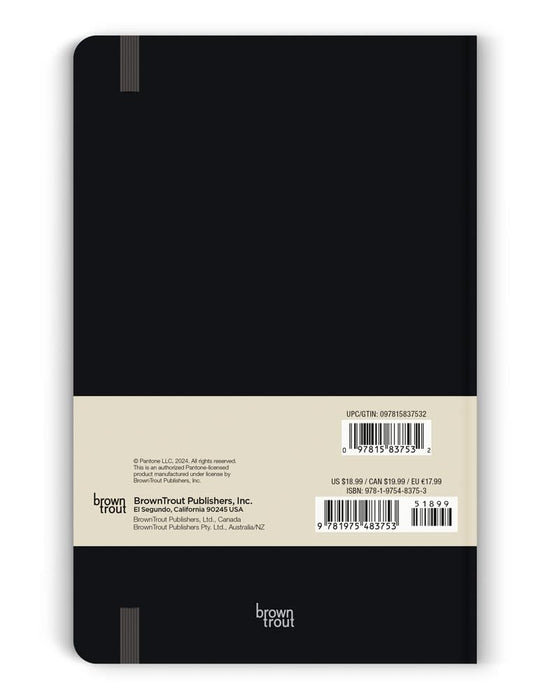 Pantone Official Black 5.25 X 8.25 Inch Lined Compact Journal Non-Dated