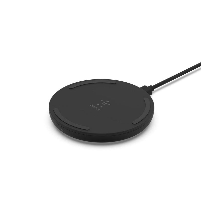 Belkin BoostCharge Wireless Charging Pad 10W (Qi-Certified Fast Wireless Charger for iPhone, Samsung, Google, more) – Black, Wall Adapter Not Included