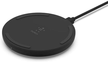 Belkin BoostCharge Wireless Charging Pad 10W (Qi-Certified Fast Wireless Charger for iPhone, Samsung, Google, more) – Black, Wall Adapter Not Included