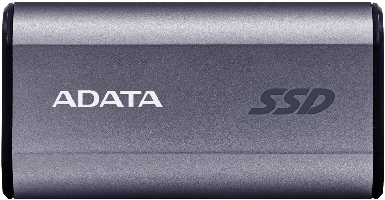 ADATA SE750 1000GB High Speed Type-C up to 1000MB/s Compatible with Mobile Phones, Portable Gaming Devices Black (SC750-1000G-CBK