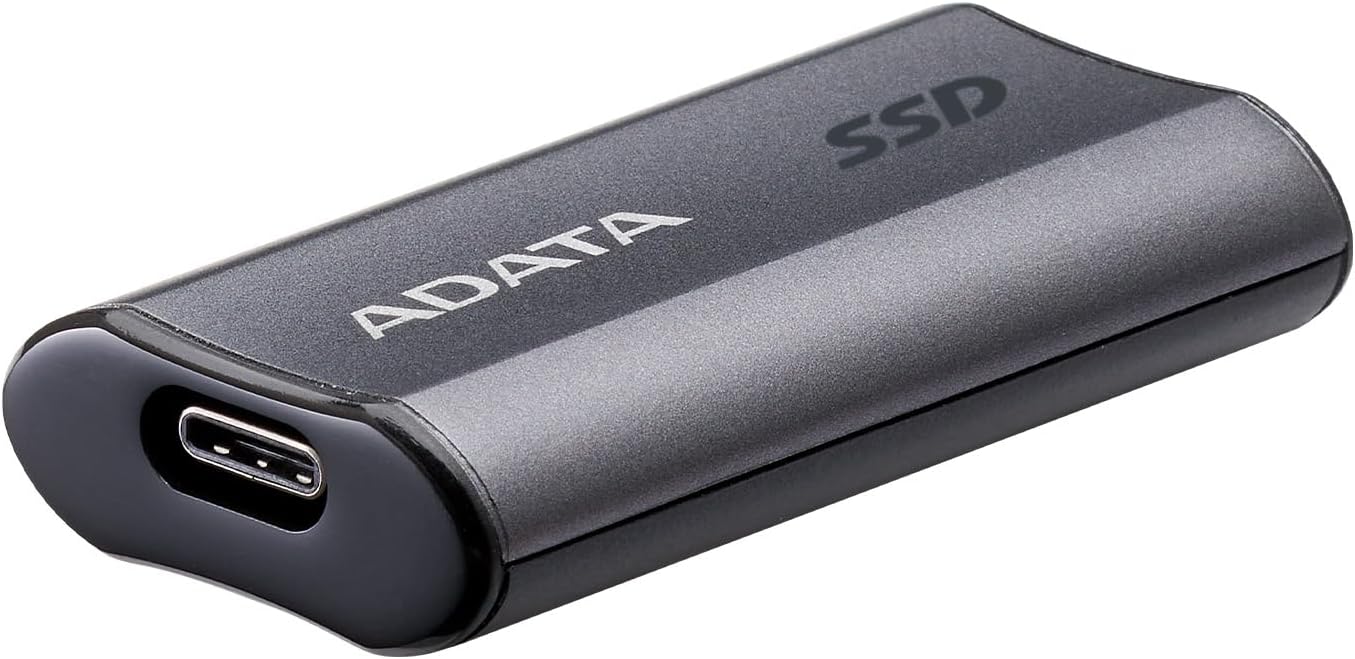 ADATA SE750 1000GB High Speed Type-C up to 1000MB/s Compatible with Mobile Phones, Portable Gaming Devices Black (SC750-1000G-CBK