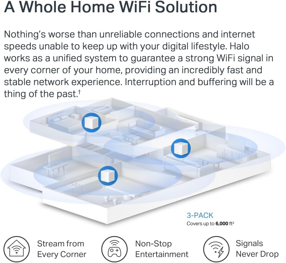Tp-Link - Mercusys Halo H60X Ax1500 Whole Home Mesh Wi-Fi 6 System (2-Pack)