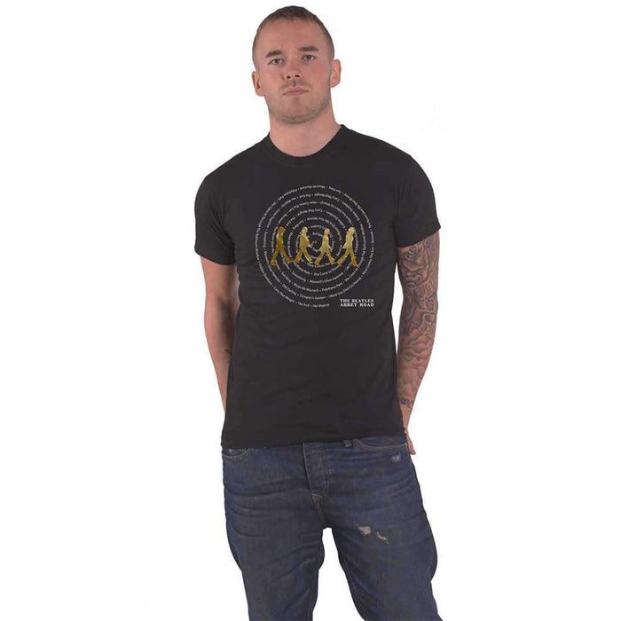 The Beatles Men's Tee: Abbey Road Songs Swirl T-Shirt