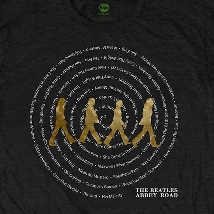 The Beatles Men's Tee: Abbey Road Songs Swirl T-Shirt