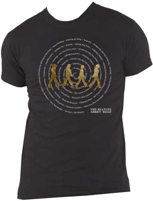 The Beatles Men's Tee: Abbey Road Songs Swirl T-Shirt