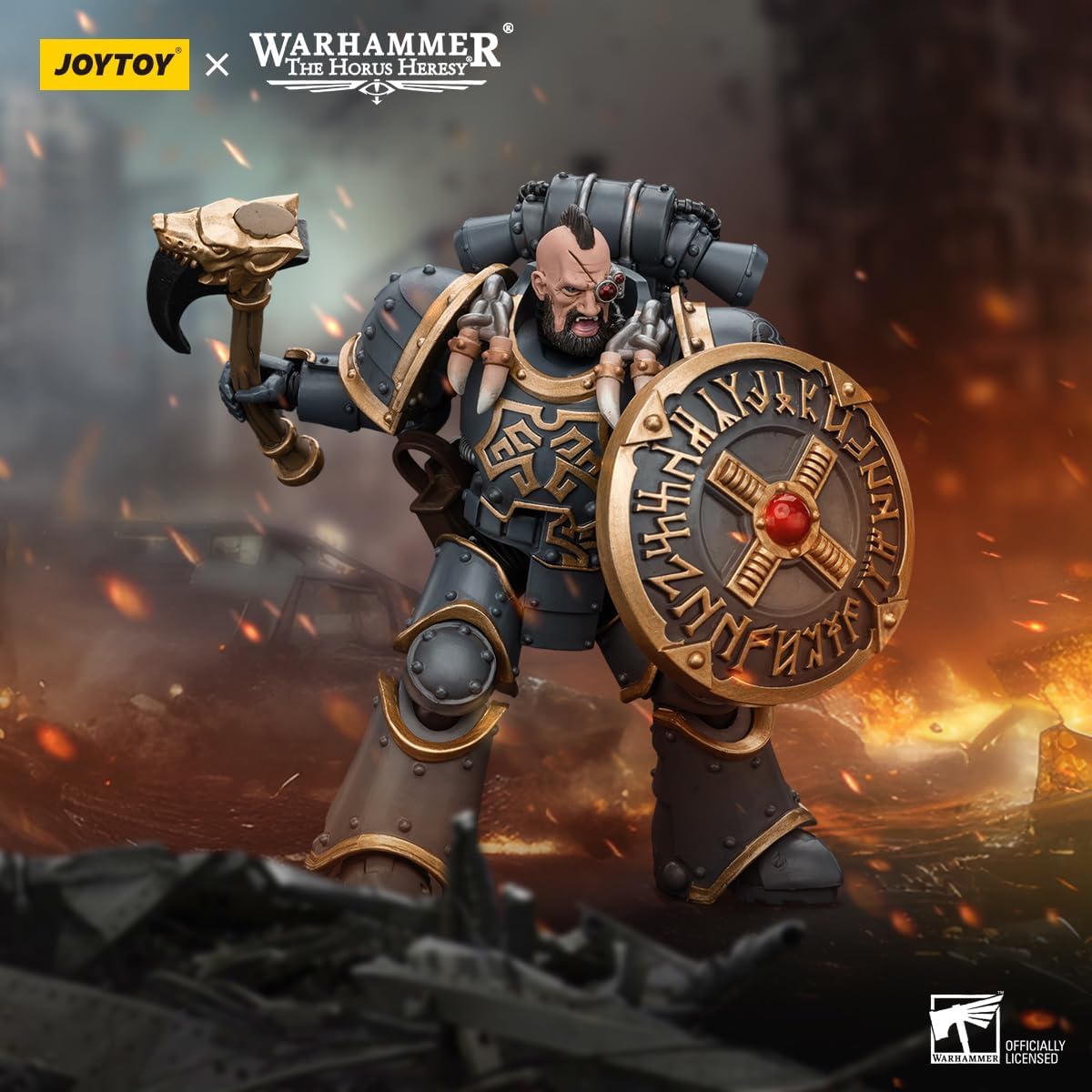JoytToy Warhammer 40k: Space Wolves Slayer Pack Huscarl Figura de acción a escala 1:18