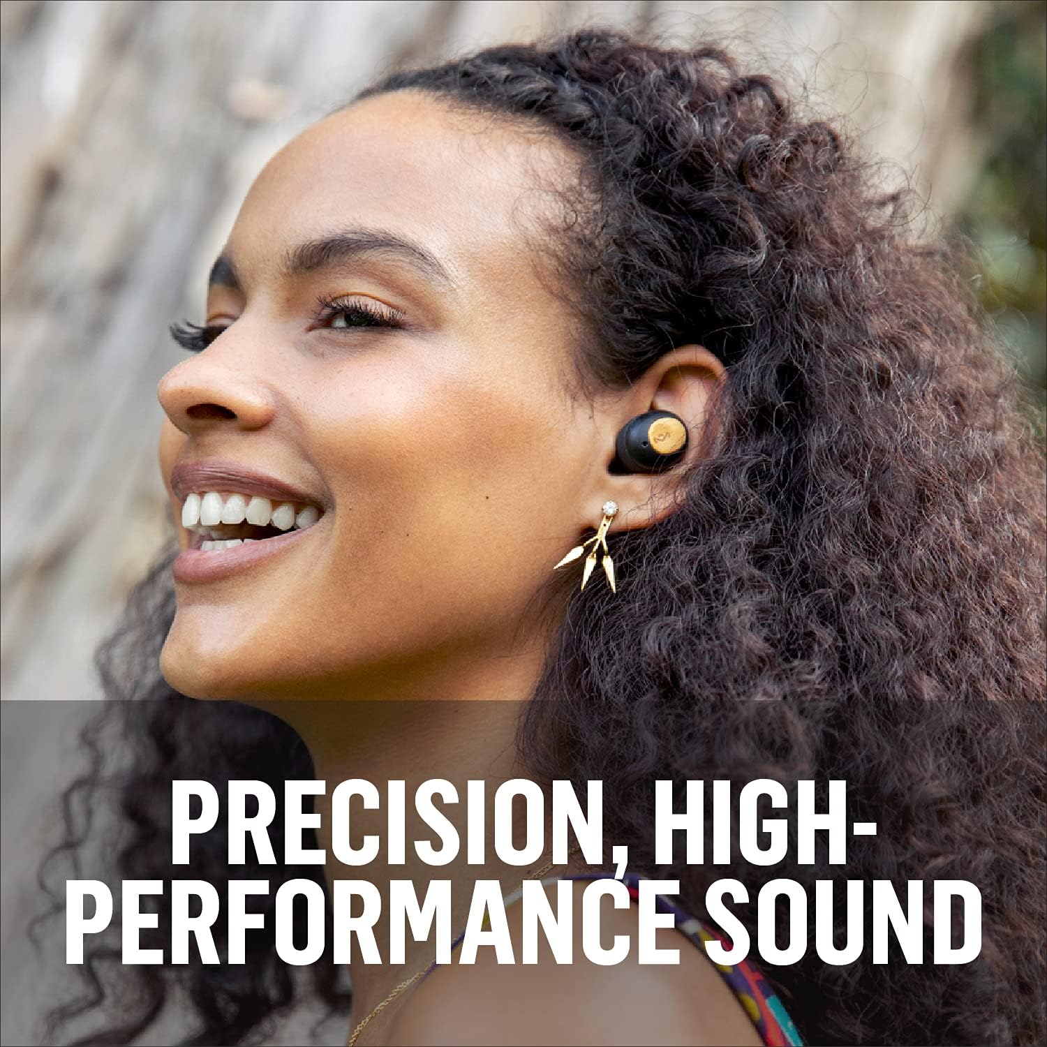 House of Marley Champion True Wireless, Auricolari Bluetooth 5.0 Compatti con Custodia Ricaricabile a Ricarica Rapida, Include 3 Paia di Auricolari Gel Multiformato, Materiale Ecosostenibili, Nero