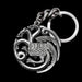Porte-clés Game of Thrones - Emblème Targaryen (gris acier