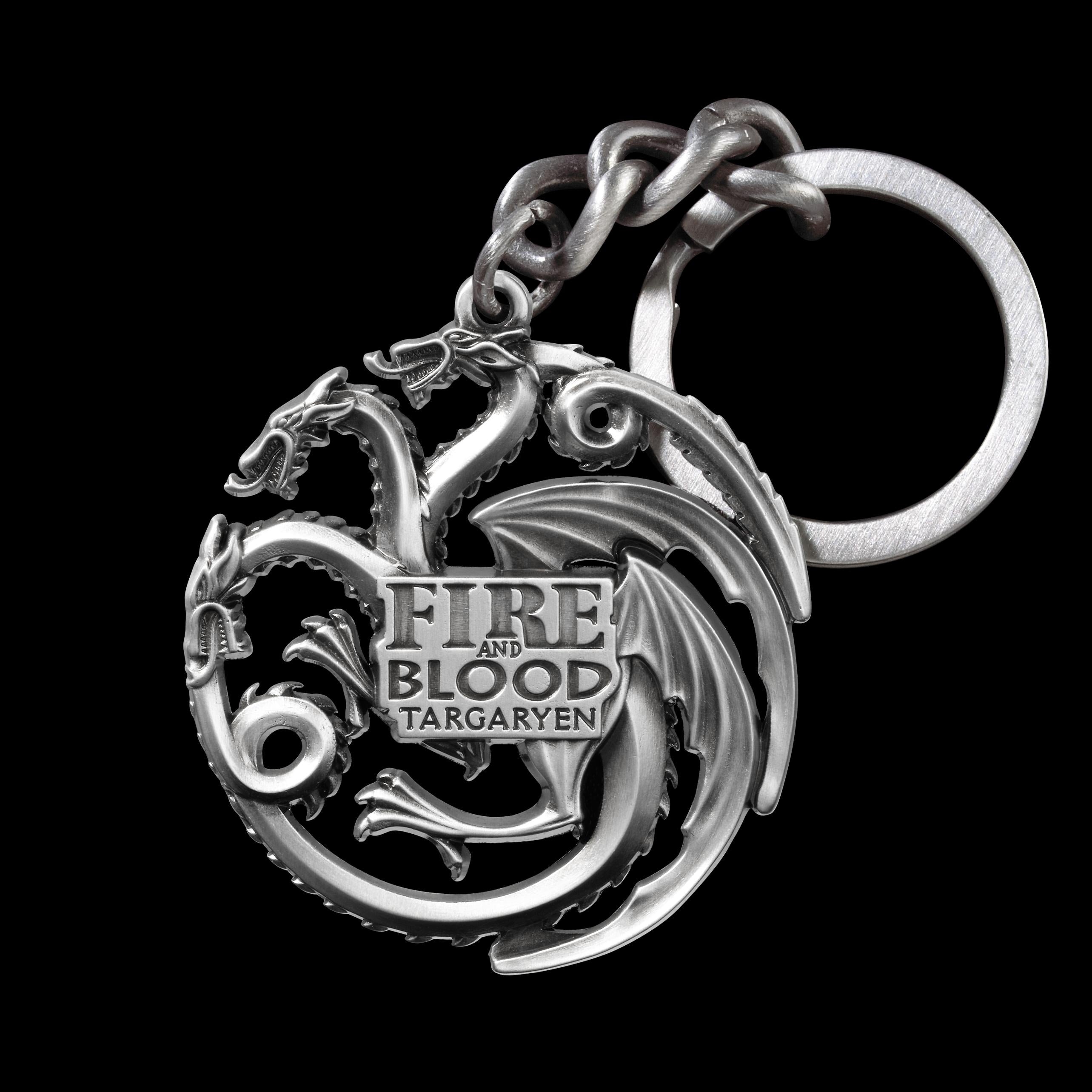 Porte-clés Game of Thrones - Emblème Targaryen (gris acier